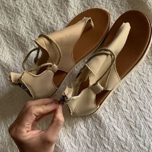 Cute, new, tan sandals